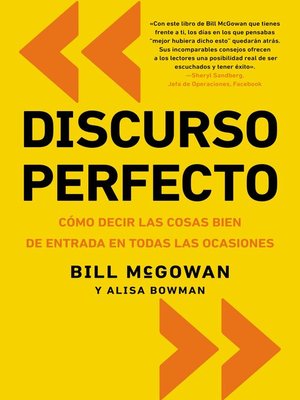 cover image of Discurso perfecto